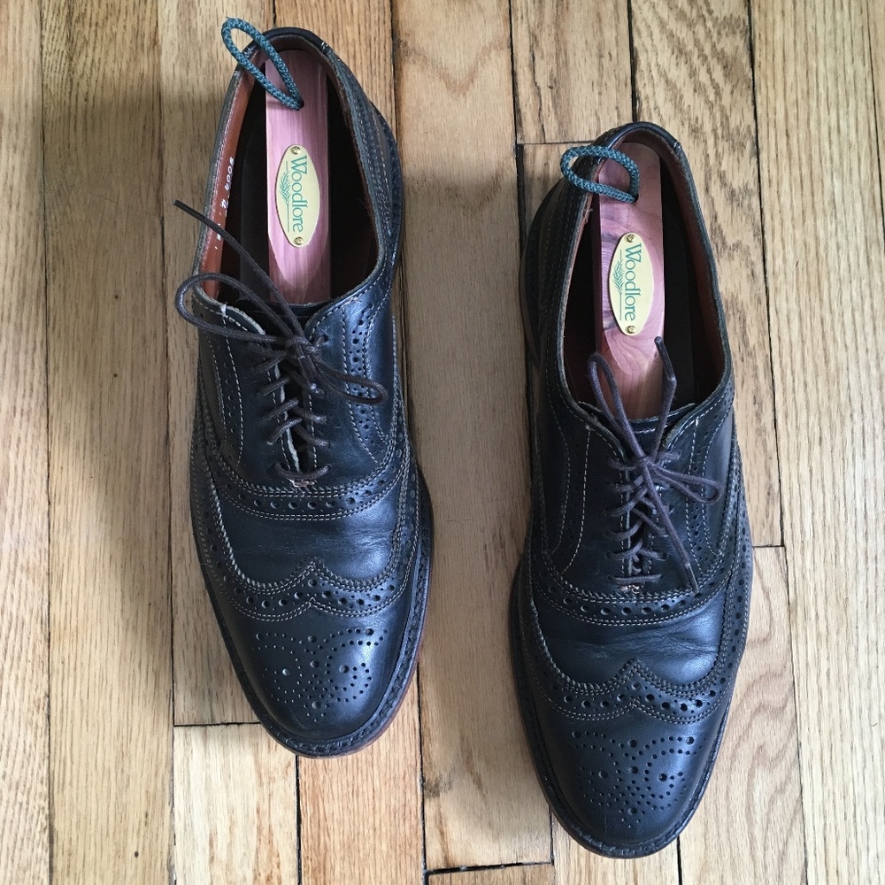 Allen Edmonds Men's Mcallister Wing Tip Oxford Shoe in Black Size 9